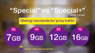 «Special» tariflar tizimida navbatdagi yoqimli o‘zgarishlar