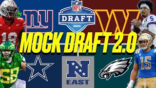 2024 NFL Mock Draft 2.0| NFC EAST| EAGLES COWBOYS GIANTS COMMANDERS