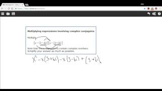 Multiplying expressions with complex conjugates