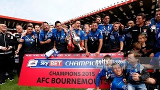 AFC Bournemouth 2015 SkyBet Football League Championship Title Winners Medals and Trophy