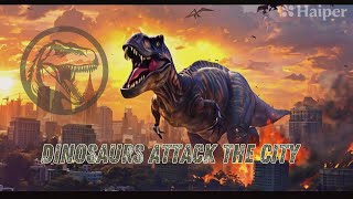 ไดโนเสาร์ถล่มเมือง Dinosaurs attack the city (สร้างโดยCreated by Premier Films)