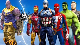 Avengers or Thanos ki ladai - Spider-man, Iron Man, Hulk, Captain America, Thor vs Thanos