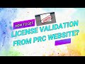 HOW TO VERIFY YOUR LICENSE FROM THE PRC WEBSITE?