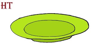 How to Draw a Plate Easy Step by Step