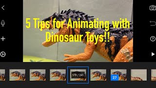 5 Tips for Animating with Dinosaur Toys!! #jurassic #jurassicworld #dominion #animationtutorial