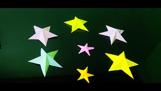 How to make simple and easy paper star?|എളുപ്പത്തിൽ എങ്ങനെ സ്റ്റാർ ഉണ്ടാക്കാം| Origami star tutorial