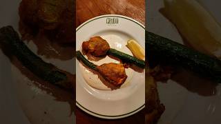 Zucchini flower stuffed with shrimps and anchovy aioli  #food#subscribe#shorts#fyp#viral#fortnite