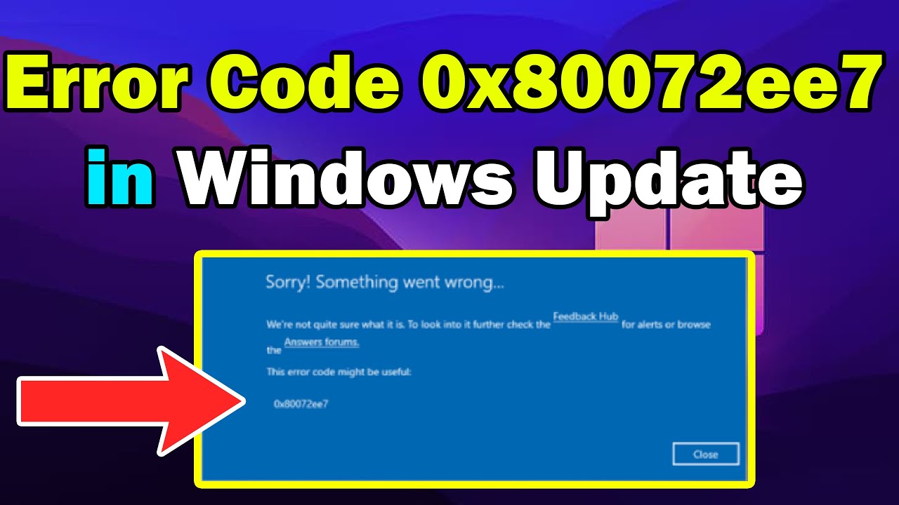 How To Fix Windows Update Error 0x80072ee7 Windows 11 Or 10 - YouTube