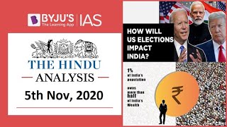 'The Hindu' Analysis for 5th November, 2020. (Current Affairs for UPSC/IAS)