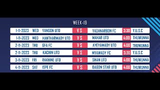 (Live) Myanmar National League 2023 (WEEK-22)  Mahar UTD VS GFA FC