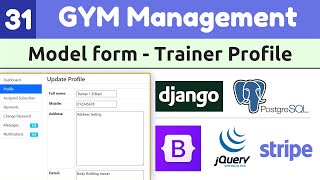 Django Full Course: Gym Management System #31|Django Model Form|Trainer Dashboard|Django Tutorials