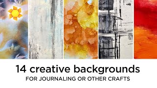 14 Creative Backgrounds for Art Journals, Cards