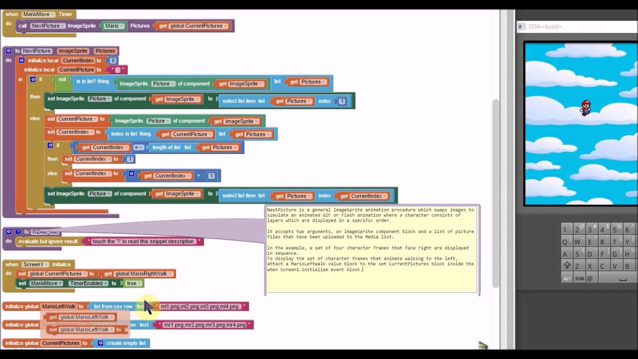 App Inventor 2 Tutorial App Inventor General Animation Procedure