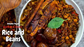 The Best Vegan Rice and Beans Recipe - Wild Rice and Chickpeas Recipe - Alkaline Vegan Recipe 🧆