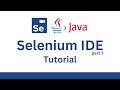 Export Selenium IDE tests to Java and JUnit. Run Selenium tests from IntelliJ IDEA