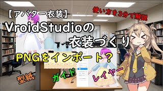 【ゆっくり解説】3分で始める VRoid Studioの衣装へPNGファイルをインポートするよ。