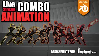 Combo Animation in Blender - Final Blocking pass #2