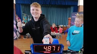 4.87 Rubiks Cube African Record Single!