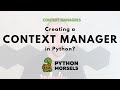 Creating a context manager