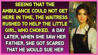 Waitress rushed to the little girl, who choked. A day later, she  was afraid her father would sue he