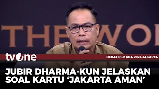 Dharma-Kun Gagas Kartu 'Jakarta Aman' Bagaimana Realisasinya? Ini Kata Jubir | Debat Pilgub Jakarta