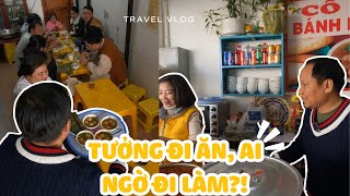 Từ khách thành nhân viên: Một ngày làm phục vụ quán bánh mì xíu mại!#dalat #anvatngon #thuexe