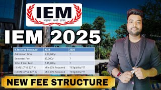 😲IEM Kolkata 2025 New Fee Structure \u0026 Eligibility | Finally Admission Started🥳