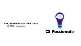 JDBC,ucanaccess: Insert data into the table using IO package & ucanaccess library.