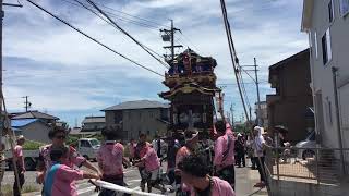 2018/7/14(土)蛇車祭り 熊野交差点 曲げ場