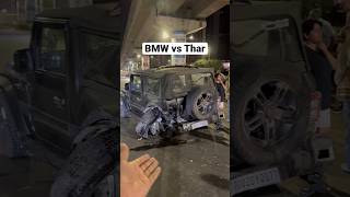 BMW vs Thar Accident #automobile #viral #trending #accidentnews #bmw #thar #subscribe #shorts