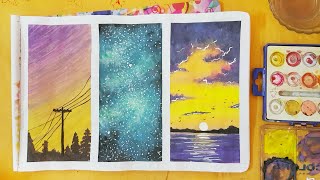 Watercolor Painting | Easy Painting Ideas | Wet in Wet Technique