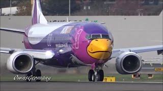 Nok Air Boeing 737-800 Test Flight Landing \u0026 Reject TakeOff @ KBFI Boeing Field