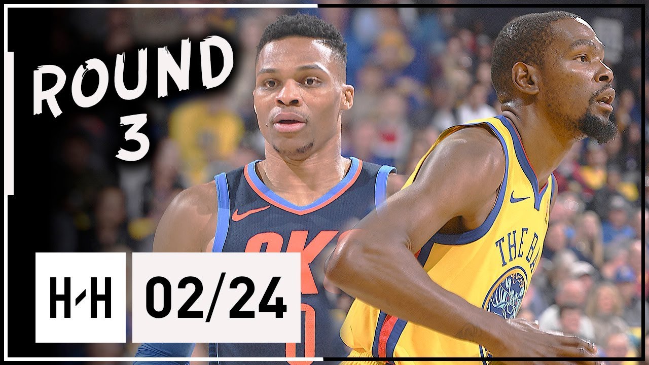 Kevin Durant Vs Russell Westbrook Round 3 Duel Highlights (2018.02.24 ...