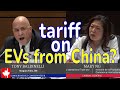 Tariff on EVs from China? Clueless Liberal minister GRILLED on trade policy & EV battery production