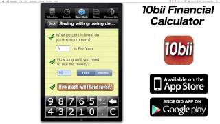 Saving with Increasing Deposits - 10bii Easy Mode - iPhone