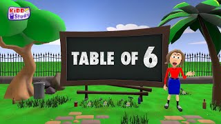 Table of 6 | Musical Table of Six | 6X1 = 6  | Learn Multiplication Table of 6 | Kiddo Study