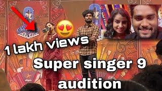 Super singer 9 audition Sam vishal sivaangi | live singing | Mustafa Mustafa | super singer audition