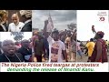 Nigeria Police f!red teargas at protesters demanding the release of Nnamdi Kanu