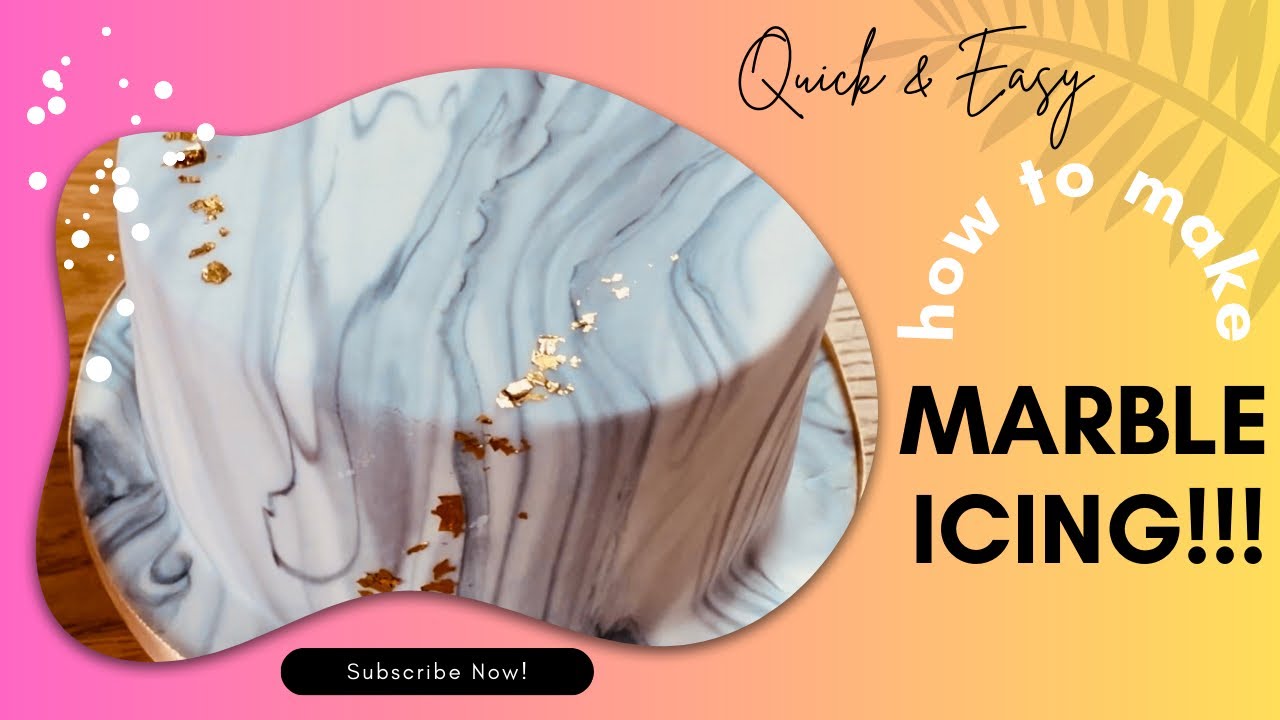 How To Marble Ice A Cake Youtube