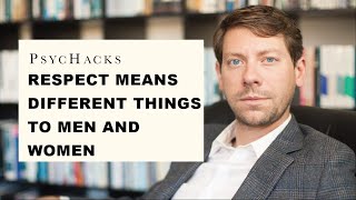 RESPECT means DIFFERENT things to MEN and WOMEN, or: where have all the real men gone?