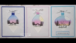 Stampin' Up! Christmas Ornament Cut-Out Card Featuring SNOW FRONT