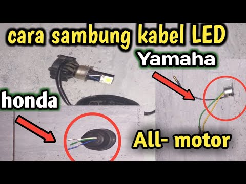 Cara Sambung Kabel Lampu LED || Cara Pasang Lampu LED Di Piting Honda ...