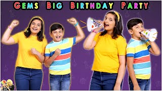 GEMS BIG BIRTHDAY PARTY | जन्मदिन की चोक्लेटी पार्टी | Fun, magic, games | #AayuandPihuShow
