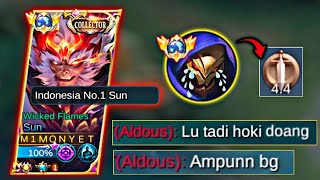 CARA COUNTER ALDOUS DI XP LANE MENGGUNAKAN SUN | BUILD SUN TERBARU | MOBILE LEGENDS