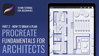 How to Draw an Architectural Plan in Procreate Tutorial | Fundamentals for Architects Part 2