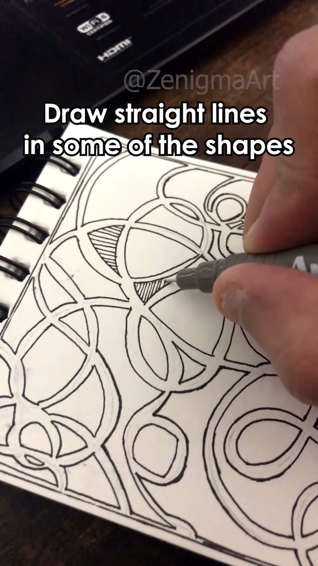 Zentangle Doodle Tutorial Shorts Zentangle Art Inkdrawing