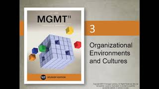 Ch3 Organizational Environments and Cultures