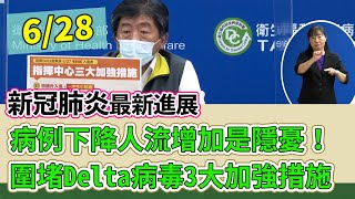 6.28.21【指揮中心直播】病例下降人流增加是隱憂！圍堵Delta病毒3大加強措施