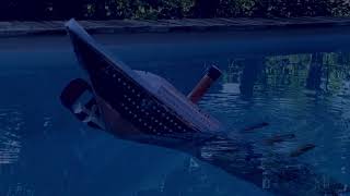 Titanic paper model, sinking swimming pool, breaking and visiting the wreck