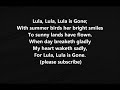 Lula Is Gone STEPHEN FOSTER Lyrics Words Text best top popular trending sing along song